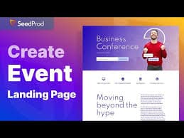 Preview of Event Landing Page template